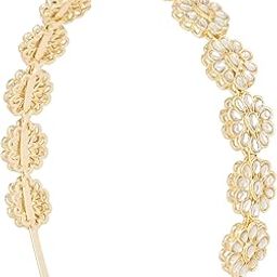 Traditional Rajasthani Gold Plated Floral Design Kundan & Pearl Sheeshphool/Mathapatti/Hairband For Women-image-80
