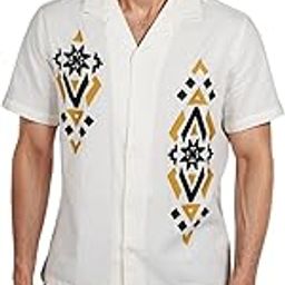 Men White Printed Regular Fit Cotton Linen Shirt (8905550200431, White, M)-picture-31