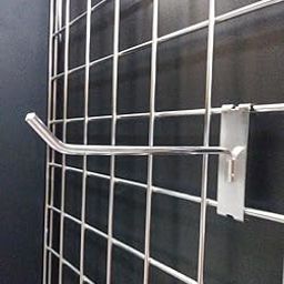Q1 Beads Stainless Steel 25 Pcs. 4 inches Grid Panel/Mesh/Jaali Display Hooks Hanging Accessories for Retail Display,Shop,Supermart, Stores,Garment & Grocery Shops (Chrome)-image-87