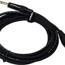 HAWK PROAUDIO SXSG010 Gold Series 6.35mm TRS Male to XLR Male Balanced Interconnect With USB Cable Tie for Monitor - 3 Meter (Black)-11