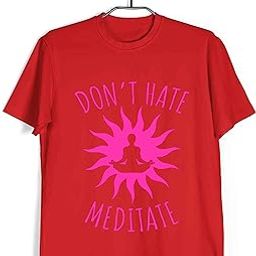 Aaramkhor Yoga Round Neck Half Sleeve T-Shirt for Women | No Hate, Only Meditate | Sports | Fitness | Regular Fit for Women Sizes S to 4XL|-28