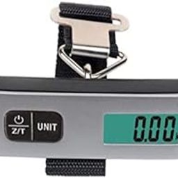ADEPT LCD Display Luggage Scale 110lb/50kg Electronic Balance Digital Postal Luggage Hanging Scale with Rubber Paint Handle,Temperature Sensor, Silver-12