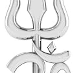Sterling Silver (92.5% purity) Spiritual Shiva Trishul Om Pendant for Men & Women Pure Silver Divine Shiva Trishul Locket for Good Health & Wealth (P-Hanuman-Gen-34)-image-3