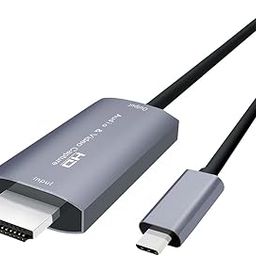 EXCLUZO HD & Capture Ca 4K Input Full HD 1080P Output Type-C Capture Pne/Computer Game Live Plug and Play Grey-35