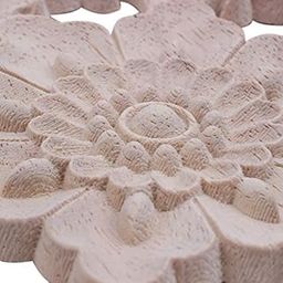 3NH® 5X(Lots Wood Carved Long Onlay Applique Unpainted Flower Walls Cabinets Doo F5W3-image-76