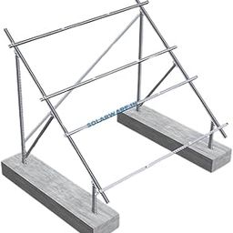 Solar Panel Stand for 6 Panels in 2-Row Gi Metal Complete DIY Structure Set (for 200-650 Watts Size)-16