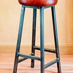 NZORD Bar Stool 26" Bar Chairs with Foot Pads, Barstools with Sturdy Frame, Backless Bar Stools, Breakfast Stools, for Kitchen Island, Bar, Cafe, Black-image-42