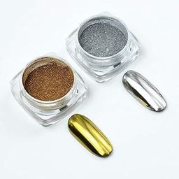 Bunny Nail Studio Chrome Powder for Nail Art | Nail Art Kit | Nail Glitter | Chrome Nail Paint | Chrome Nail Polish Powder | Chrome Sparkle for Nail Extensions | Dark Green Chrome-56