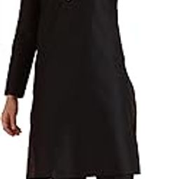 Men's Kurta Dhoti Set, Black Pure Cotton, Embroidered Mandarin Collar Regular Fit Long Sleeves-image-91