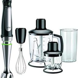 Braun 0X22111288 MQ 7045X Immersion blender, Plastic, 1.25 liters, Black, Stainless steel-25