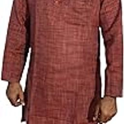 Men's Cotton Blend Kurta Pajama Set, Traditional Ethnic Festival Wear, Long Sleeve, Front Pocket-image-81