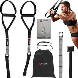 Rekken Suspension Trainer Set with Door Anchor - Adjustable Workout Straps - Perfect Exercise Straps for Training Indoor & Outdoor incl. Storage Bag-23