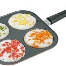 Zelistick Grill Pan Mini Stick Pan Uttapam Tawa Aluminum Multi Snack Maker Cavity Egg Frying coating reduces Pancake Make-picture-3