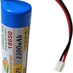 CONSONANTIAM 3.7v 2200mah 18650 Li-ion Cylindrical Battery Pack for led Bulb DIY Projects Lithium Ion Cylindrical Battery for Flashlights CCTV Camera GPS Device Pack of 1 2200mah-23