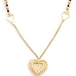 22k Gold Plated Heart Shape Mangalsutra With Black Beads Beautiful Latkan Tali/Tanmaniya/Nallapusalu/Mangalsutra for Women-14