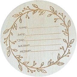 ATORSE™ Newborn Announcement Sign Nursery Wooden Announcement Sign for Newborn Infant Style B|Baby|Keepsakes & Baby Announcements|Other Baby Keepsakes-image-15