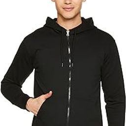 Men's Cotton Fleece Hooded Sweatshirt | Gym Workout | Running Travel Trekking Hoodie Jacket with Kangaroo Pocket-image-59