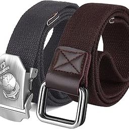 Cotton Woven Fabric Belt for Men | CB-44-40 | Pack of 2-image-83