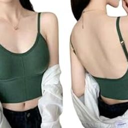 Women's Cotton Blend midi Bralette top Non Wired Sports Bra with Removable Pads (28 to 34) Bust Size-image-94