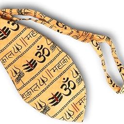 Gomukhi Japa Mala Bag Made of Cotton, jaap Chanting Bag, Beads Bag with Zip Pocket for Daily Mantra jaap, Orange Bag for Pooja use,-image-73