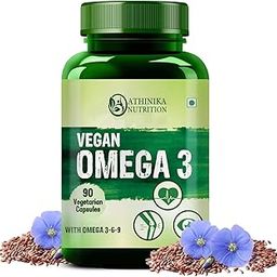 Flax Seed Oil Omega 3 6 9 Vegan Natural Nutrition Supplement for Muscle, Bone, Heart & Skin - Veg Capsules 90 Count-image-21