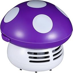 Alipis Mini Desk Vacuum Desk Cleaner Mushroom Mini Hand Vacuum Mini Computer Vacuum Auto Car Vacuum Air Dust Remover Hand Held Steam Cleaner Cordless Vacum Statue Office Purple Portable, Medium-image-20