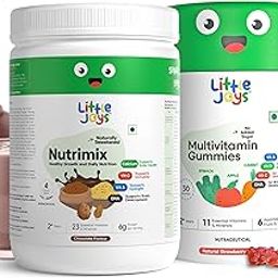Little Joys Immunity Boosting Kit | 2-6 years | For 2X Immunity & Growth | With Ragi, Bajra, Vitamin A, C, D3, B12, Zinc & DHA | With Nutrimix (350g) & Multivitamin Gummies (30N)-5
