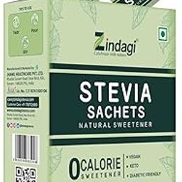 Zindagi Stevia Sachets | Natural Sugar Free | Diabetic Friendly Sweetener | 100 Sachets-image-57