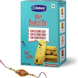 Diabexy Mini Breakfast Bar Gift Pack for Diabetics with Free Rakhi- 200g-image-47