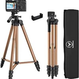 Copper Tripod Stand (41cm-134CM) | 360° Rotation 3 Way Tilt | Mobile Tripod for DSLR, Camera, GoPro, Smartphones & Ringlight | Lightweight Tripod with Phone Stand Holder & Carry Bag-picture-21
