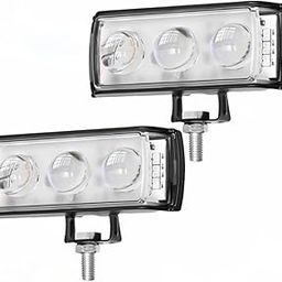 Schsteindar LED Work Light Bar, 3-Lens Design, Universal Mount, Set of 2, Black-13