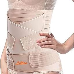 Lillas3-In-1 Postpartum Belly Band Post Pregnancy Abdominal Belt After Delivery Waist & Pelvis Slimming Shapewear Tummy Reduction | Regular Fit (Free Size)-image-93