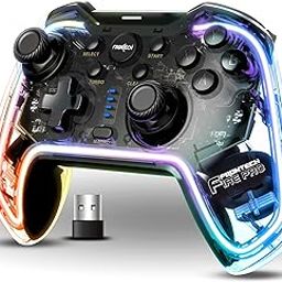 FRONTECH Fire Pro Wireless Gaming Pad with 2.4GHz | Dual Vibration Motors | RGB Lighting|Trigger Button|Compatible with PS3, PC & Android TV (GP-0002, Black)-28