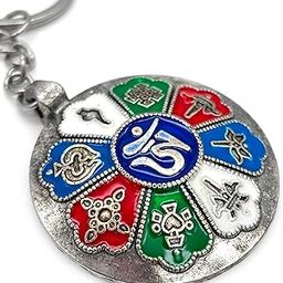 Tibetan Keychain for Men and Women | Stylish dual-sided keychain | 8 Lucky Signs and Zodiac | For Home, Office, Car & Bike-51