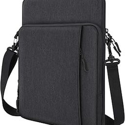 Womens Tipple 14 Inch Laptop Sleeve Case Cover Pouch With Shoulder Strap Computer Bag For Notebook Chromebook Tablet Ultrabook (Charcoal Black)-image-65