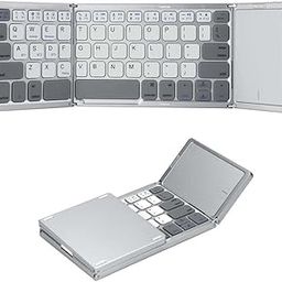 TECPHILE Foldable Wireless Bluetooth Keyboard with Smart Trackpad Multi-Device (Connect Up to 3 Devices) Portable Mini Pocket Size Keyboard, Long Battery, USB-C Rechargeable for Laptop/Tablet/iPad-image-10