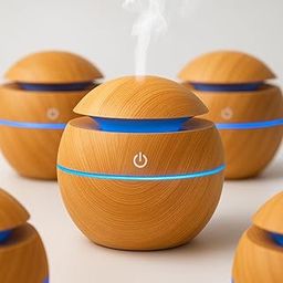 Super fitwell Wooden humidifier Automatic Spray Humidifier Sanitizer Air freshener Portable Room Air Purifier (Brown)-image-48