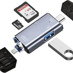 6 in 1 SD & TF Card Reader with Type-C, USB & Micro USB Ports, Portable Memory Card Reader Compatible with TF, SD, SDHC, SDXC, MMC, RS-MMC, Micro SDXC for Computer & Android Phone-20