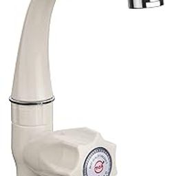 Axtry Mak ABS Plastic Water Tap/Pillar Sink Cock Tap for Wash Basin/Piller Plastic Bib Cocke/Kitchen Sink Tap/Bathroom Bibcock for Hot & Cold Water/ (1/2 Inch – 15mm) (Pack Of 1, Ivory)-picture-23