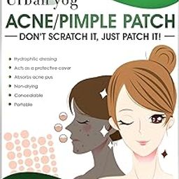 Urban Yog Acne Pimple Patch for Face (72 dots) | Waterproof Patches for Active Acne | Absorbs Pimple Overnight and Reduces Excess Oil | Facial Patches with 100% Hydrocolloid-20