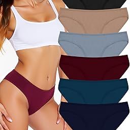 Women's Breathable Cotton Bikini Panties Pack of 6-image-24