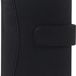 Genuine Leather ATM/Debit/Credit Card Holder 18 Slots for Men and Women - Black, Design2-33