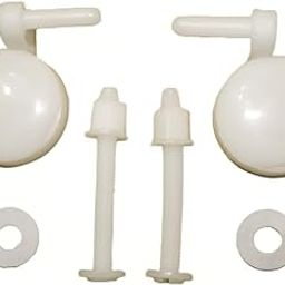 ELEGANT CASA Western Toilet Seat Cover Hindware Type Screw, Nuts and Washers Hinges Kit Clamp Round Pvc Diy Replacement Repair Kit for Bathroom Commode White Colour Size 48mm X 35mm Bolt 75 Mm-1 Set-image-41