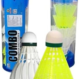 Everything to Shop ETS Shuttlecock Combo Feather & Nylon Shuttle - Multicolor. (Medium Fast, 78, Pack of 4)-picture-25
