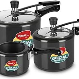 Pigeon by Stovekraft 2+3+5 Litre Combo Special Hard Anodised Inner Lid Induction Base Pressure Cooker (Black) BIS Certified,Common lid for 2+3L-image-25
