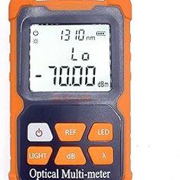 Elfcam® - Portable Optical Multimeter E-200, Mini Optical Fiber Power Meter with VFL, Test Range: -70 dBm to +6 dBm-16
