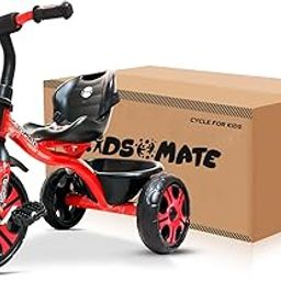 Kidsmate Ninja Plug N Play Durable Kids/Baby Tricycle, Storage Basket, Cushion Seat and Seat Belt for 12 Months to 48 Months Boys/Girls/Carrying Capacity Upto 30 Kgs (Red)-image-62