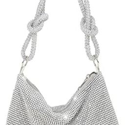 Women Silver Color Full Rhinestone Crystal Evening Bag Sparkling Glitter Handbag with Shiny Shoulder Strap Elegant Tote for Special Occasions-image-13