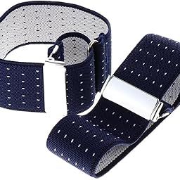 ™ Anti-slip Elastic Shirt Sleeve Holders Polka Dot Armbands Garters Navy | Other Mens Accessories-image-74