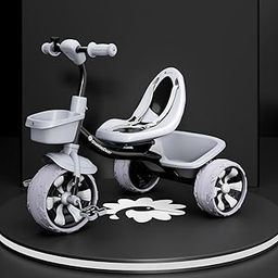 StarAndDaisy Kids Cycle for 2-5 Years boy, Tri Cycles for Boys & Girls, Trike Cycle with Seat Belt, Bell, 360 Rotating Handlebar, Dual Storage Basket, Toy with Pedals (Black)-image-66